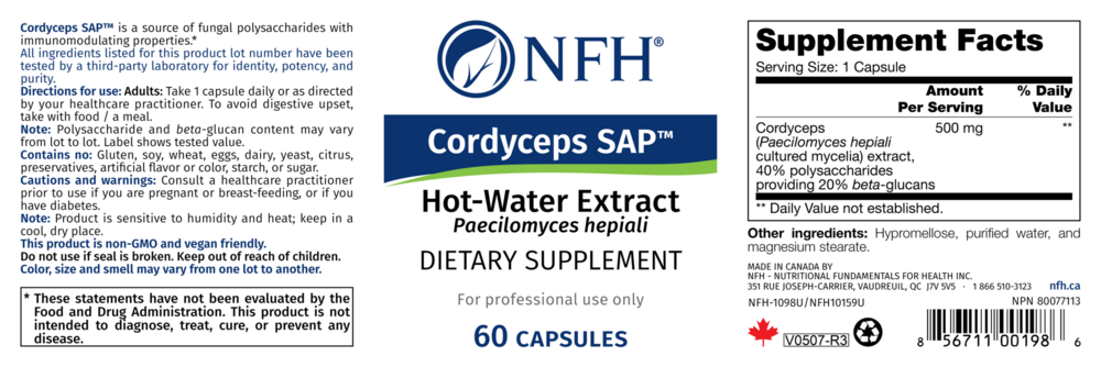 Product image for Cordyceps SAP.