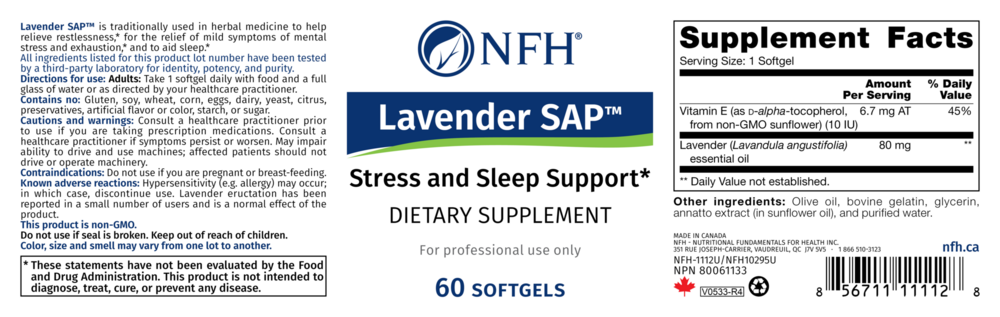 Product image for Lavender SAP.