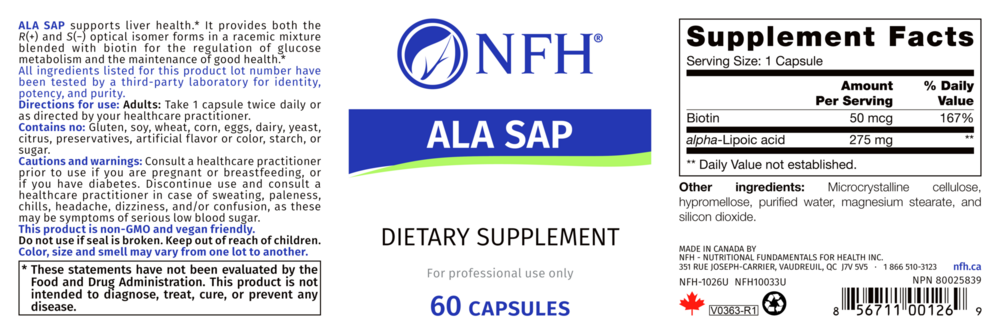 Product image for ALA SAP.