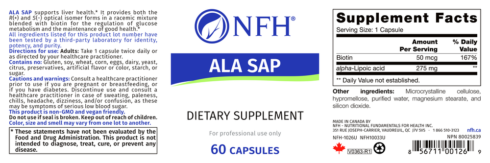 Product image for ALA SAP.