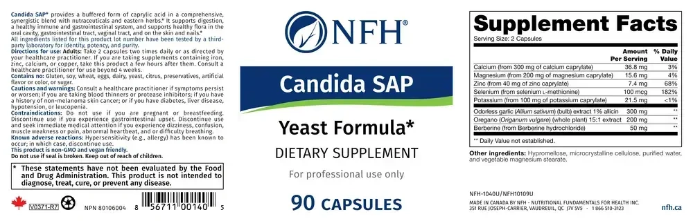 Product image for Candida SAP.