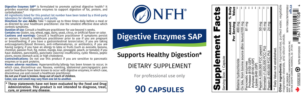 Product image for Digestive Enzymes SAP.