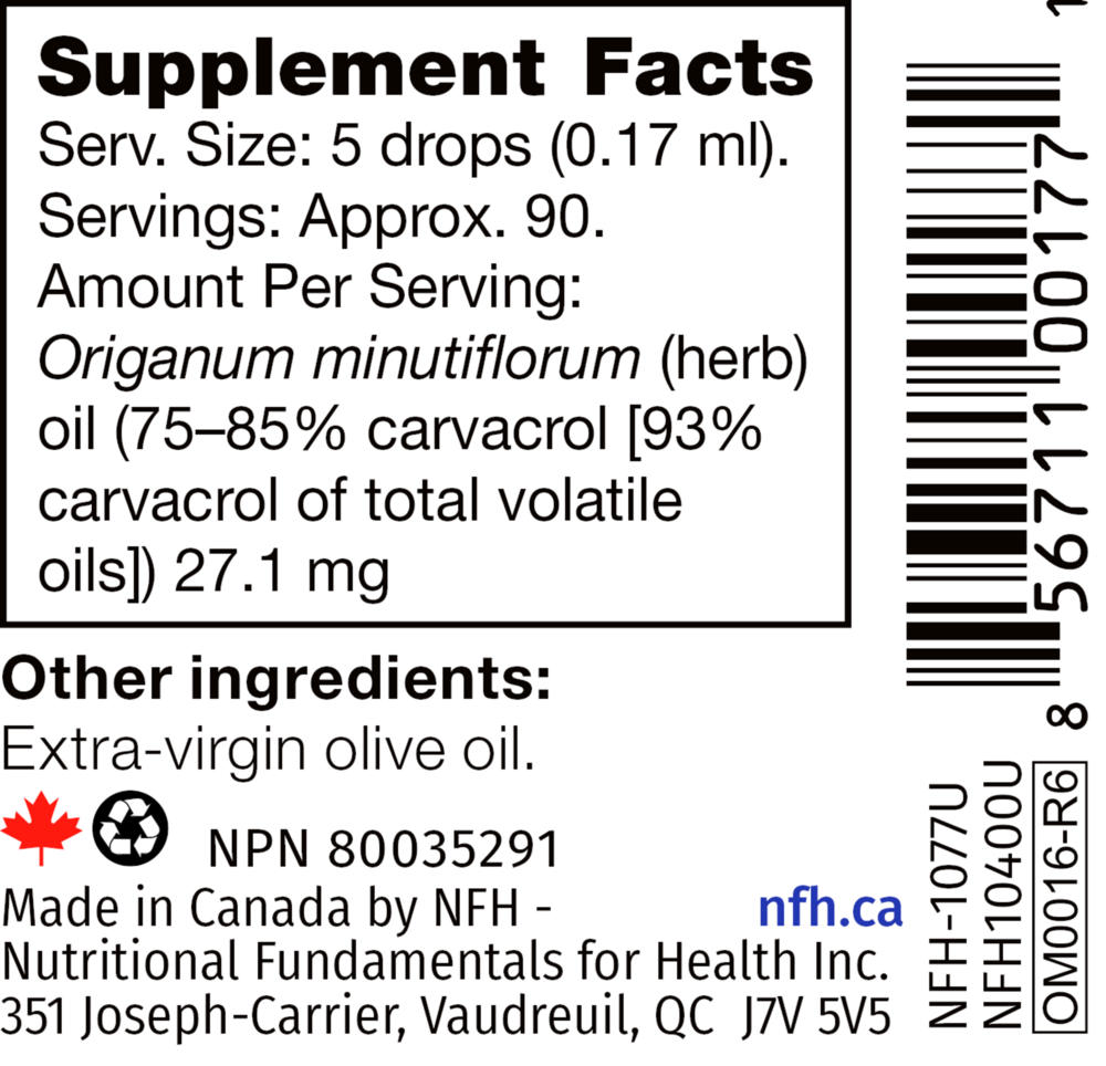 Product image for Oregano SAP.