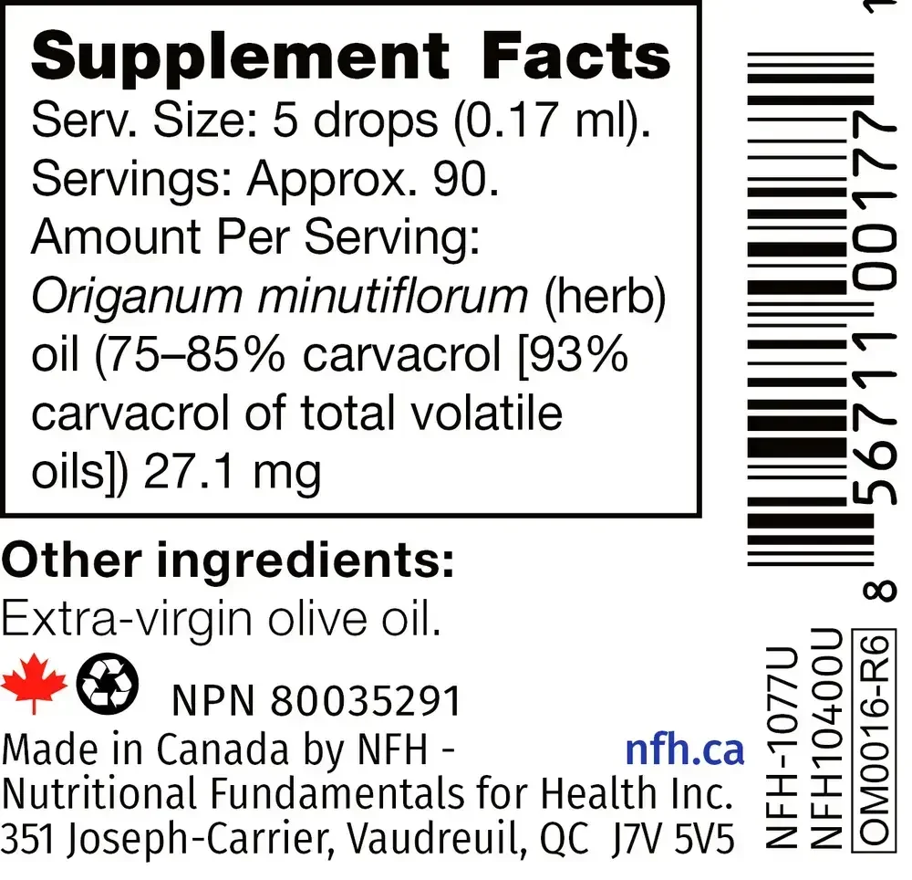 Product image for Oregano SAP.