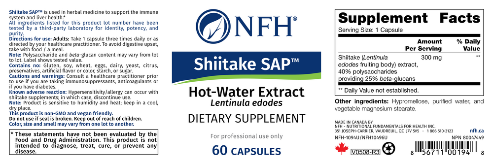 Product image for Shiitake SAP.