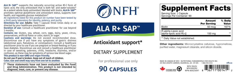Product image for ALA R+ SAP.