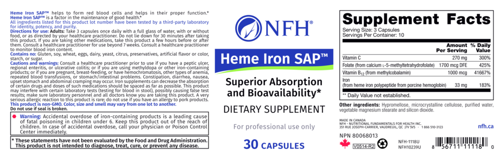 Product image for Heme Iron SAP.