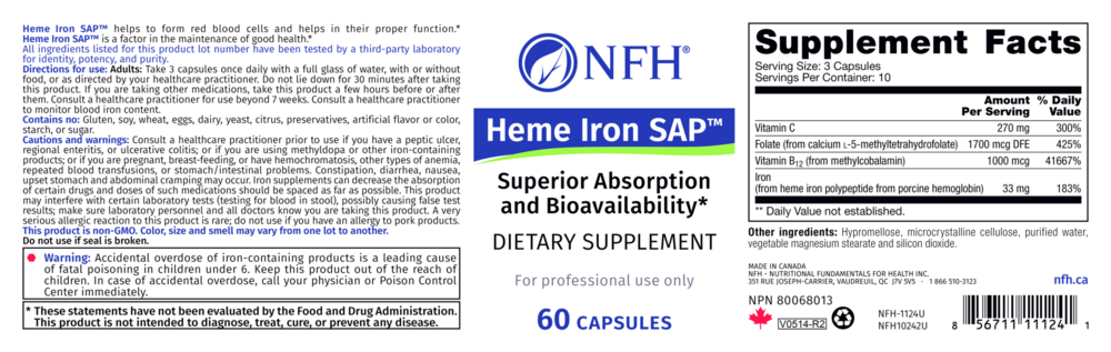 Product image for Heme Iron SAP.