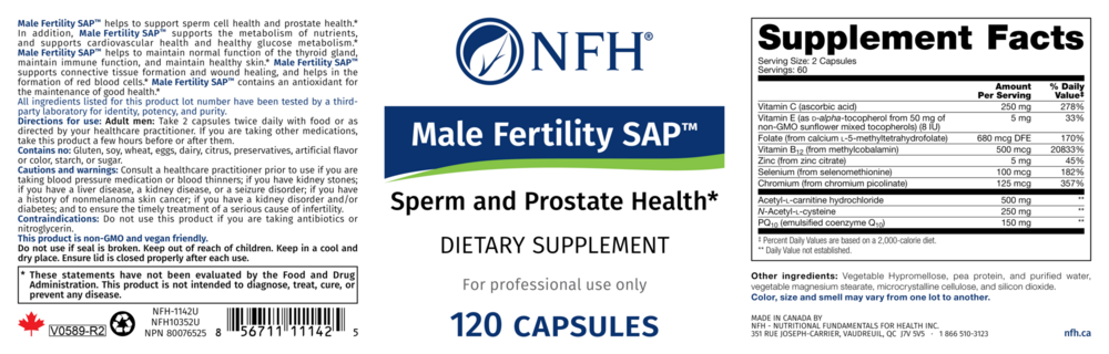 Product image for Male Fertility SAP.
