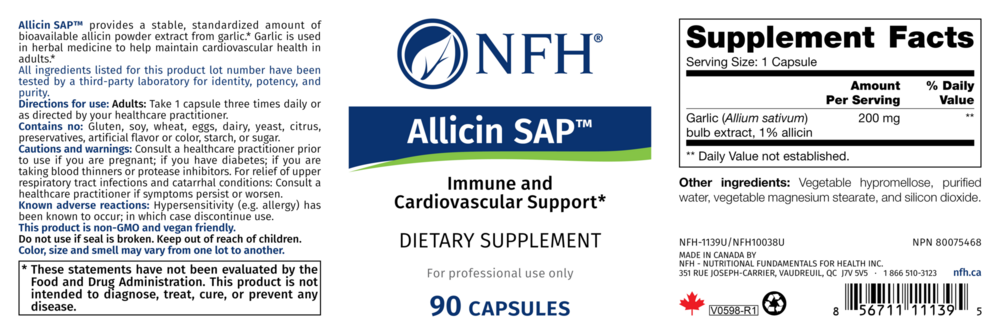 Product image for Allicin SAP.