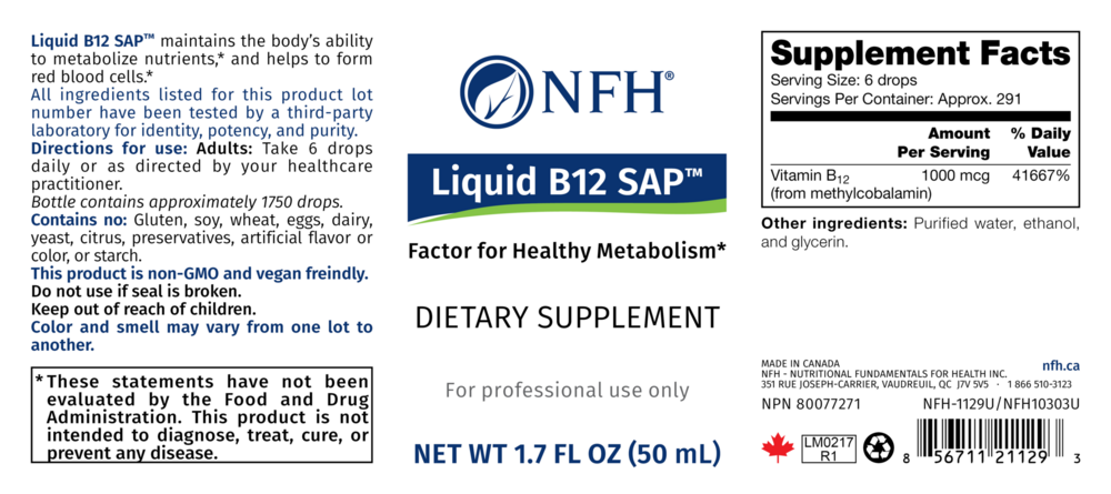 Product image for Liquid B12 SAP.