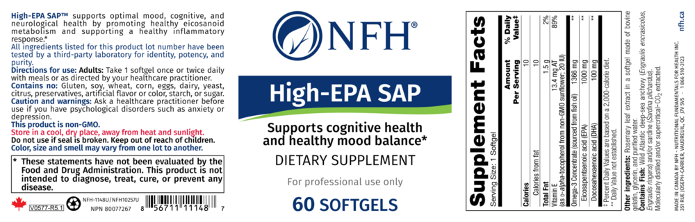 Product image for High-EPA SAP.