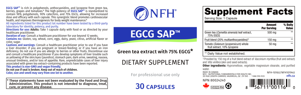 Product image for EGCG SAP.