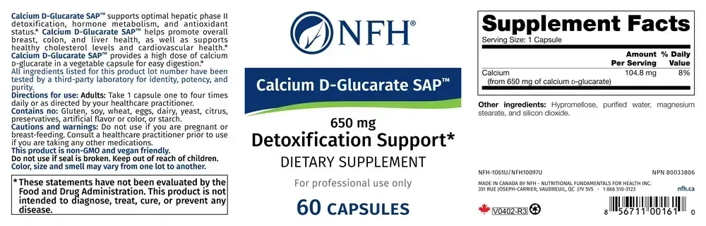 Product image for Calcium d-Glucarate SAP.
