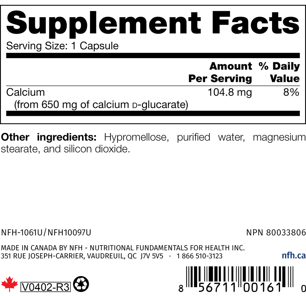Product image for Calcium d-Glucarate SAP.