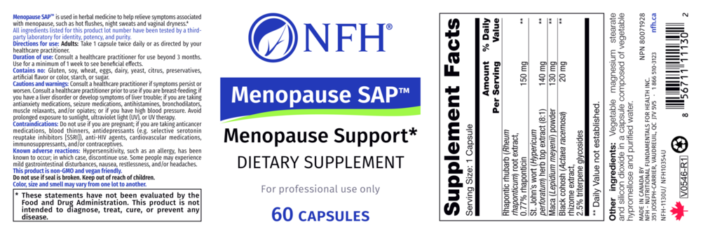Product image for Menopause SAP.
