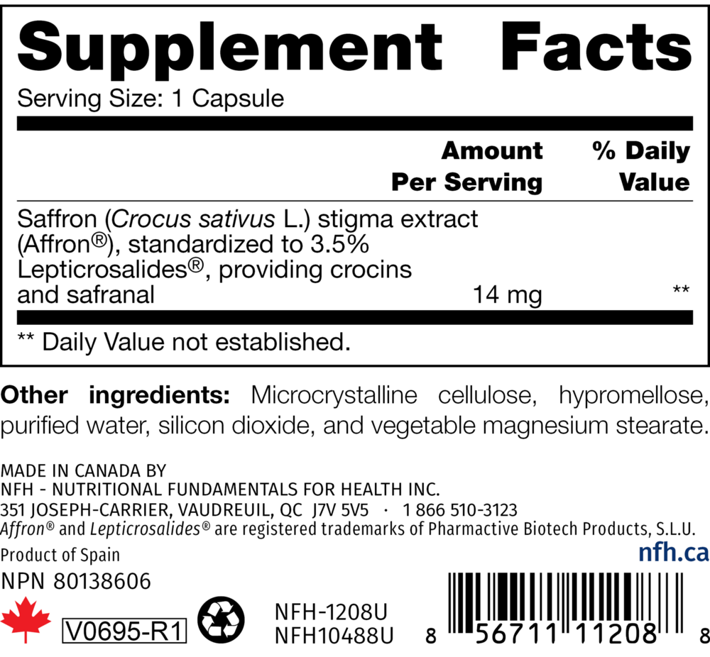 Product image for Saffron SAP.