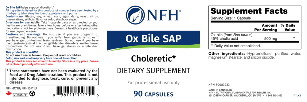 Product image for Ox Bile SAP.