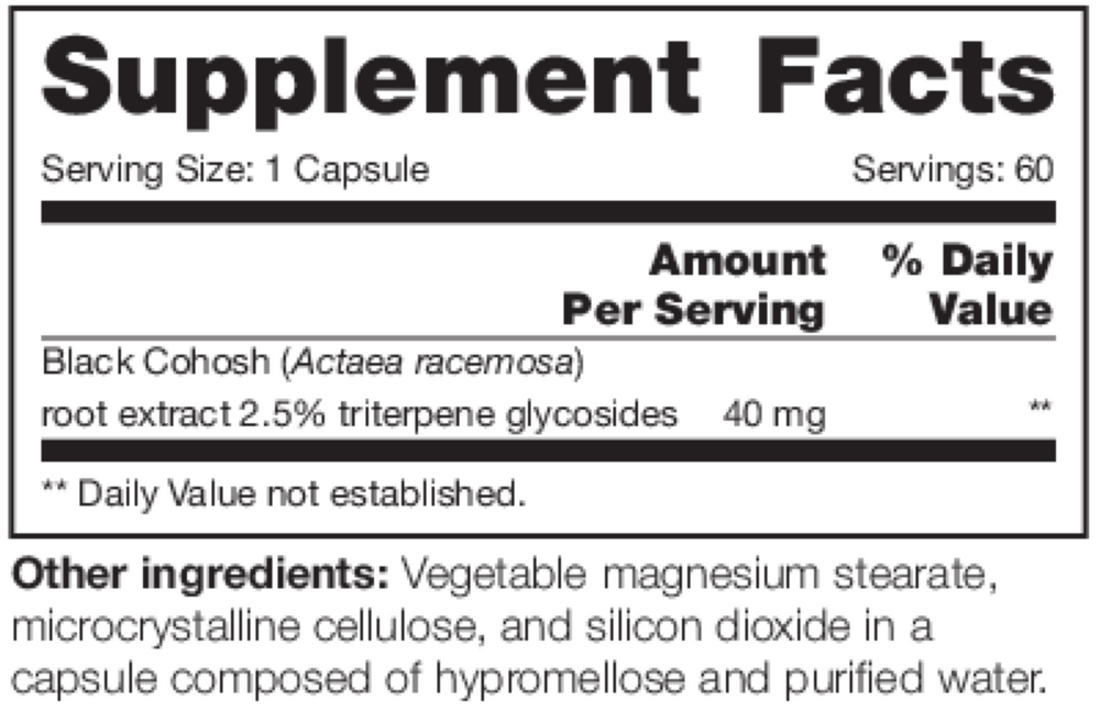 Product image for Black Cohosh SAP.