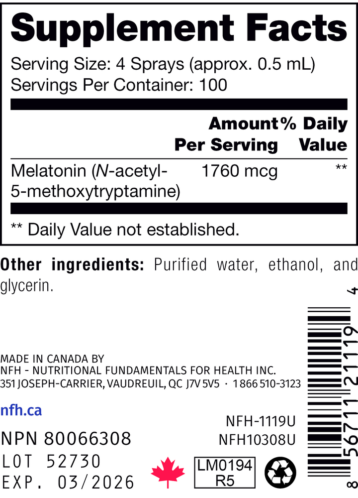 Product image for Liquid Melatonin SAP.
