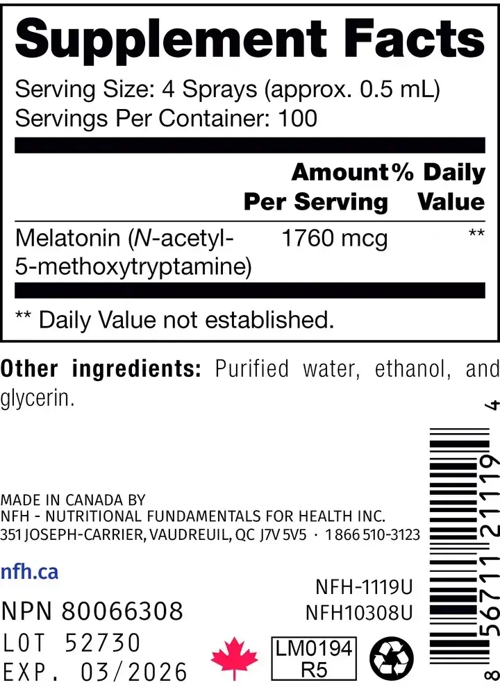 Product image for Liquid Melatonin SAP.