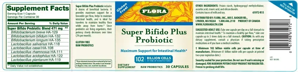 Product image for Super Bifido Plus Probiotic.