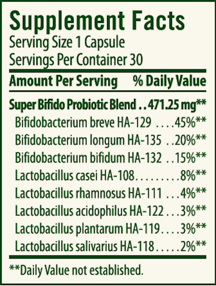 Product image for Super Bifido Plus Probiotic.