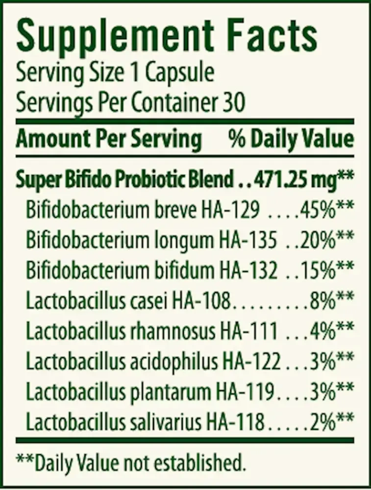 Product image for Super Bifido Plus Probiotic.
