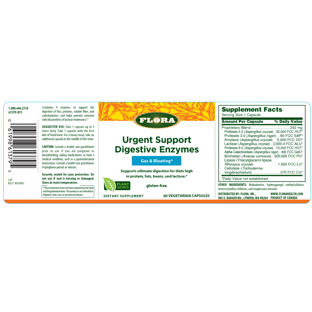 Product image for Urgent Support Digestive Enzymes (formerly Advanced Adult Enzyme Blend).