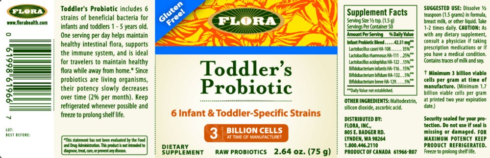 Product image for Toddler's Blend Probiotic.