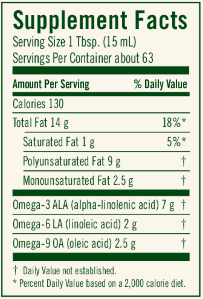 Product image for Flax Oil Certified Organic.