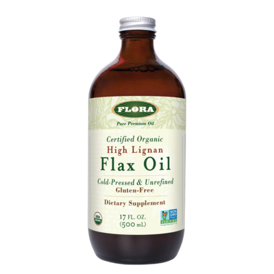High Lignan Flax Oil Certified Organic 500 Milliliters