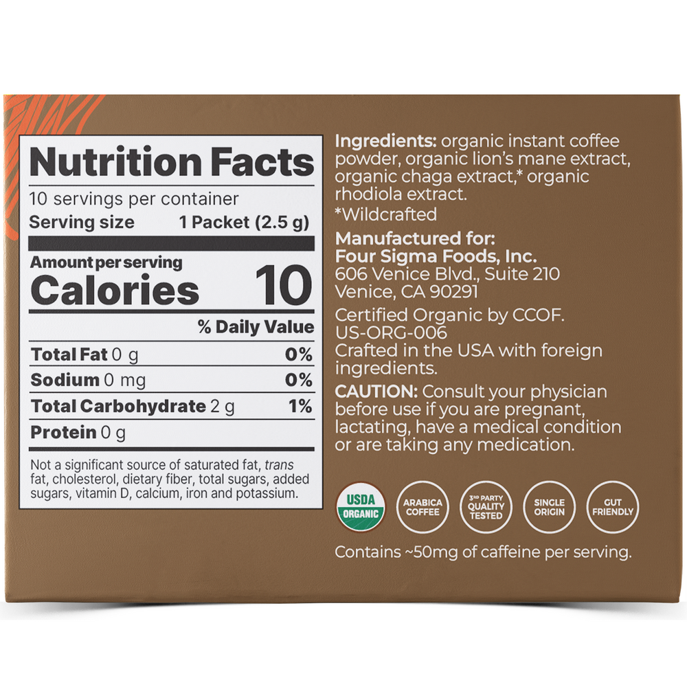 Product image for Focus Organic Instant Coffee.