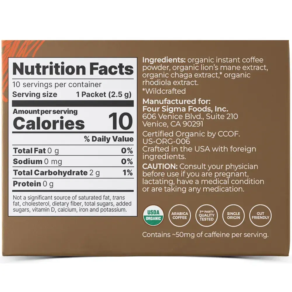 Product image for Focus Organic Instant Coffee.