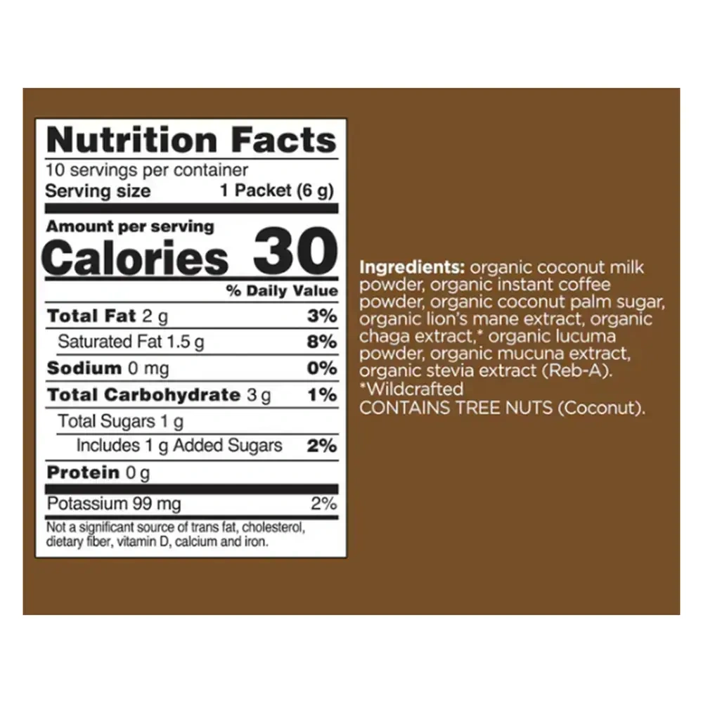 Product image for FOCUS Organic Coffee Latte Mix.