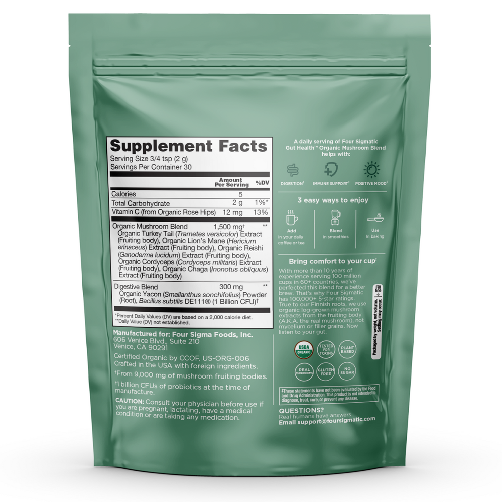 Product image for GUT HEALTH Organic Mushroom Blend.