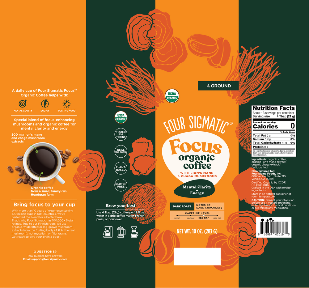 Product image for FOCUS Organic Ground Coffee.