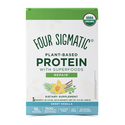 Product image for Plant-Based Organic Protein with Superfoods, Vanilla (14.11 Ounces). Discontinued.