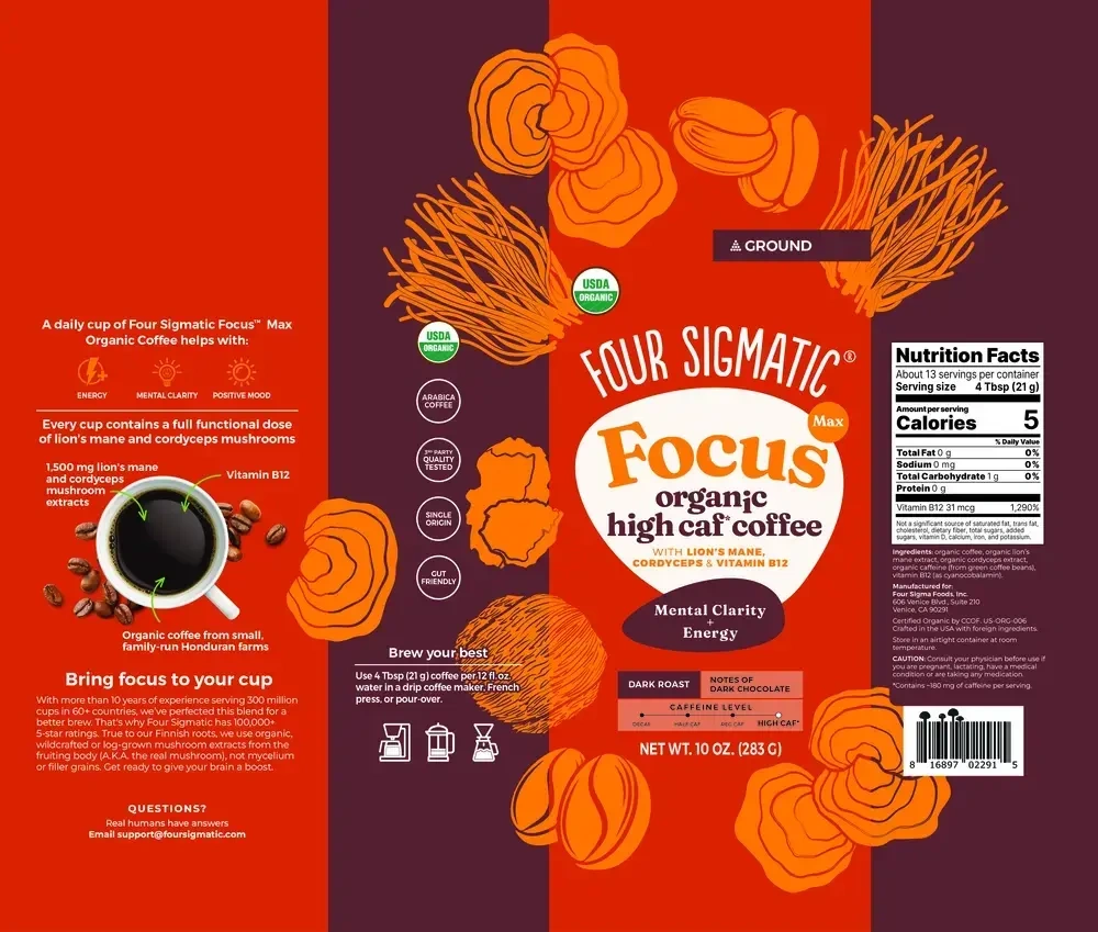 Product image for Focus Organic High Caf Coffee .