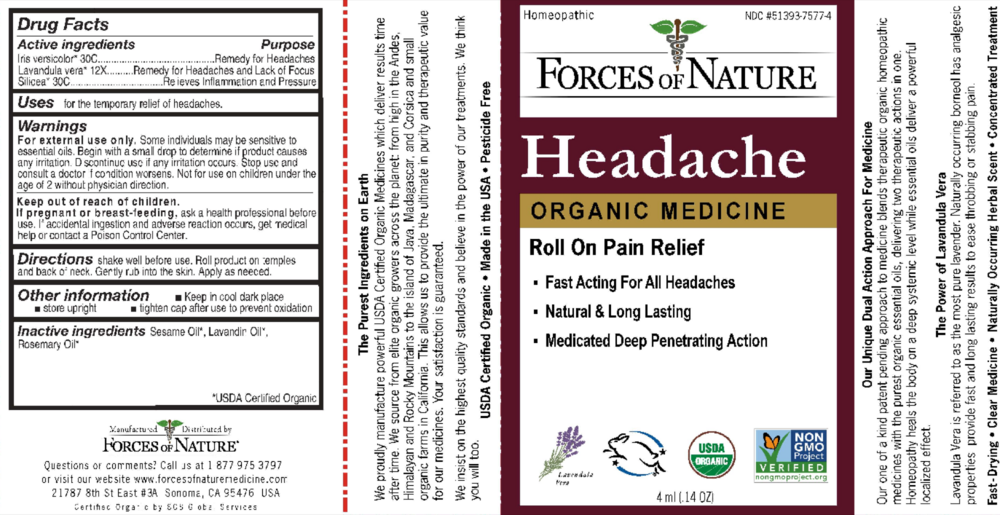Product image for Headache Organic.