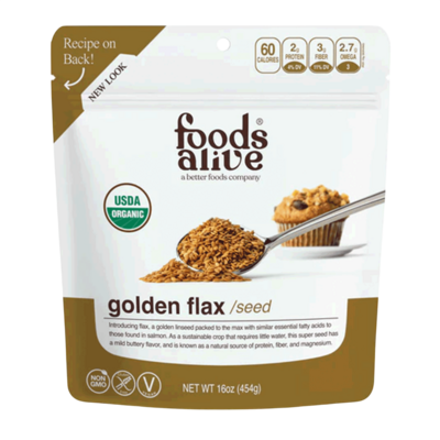 Organic Golden Flax Seed 454 Grams