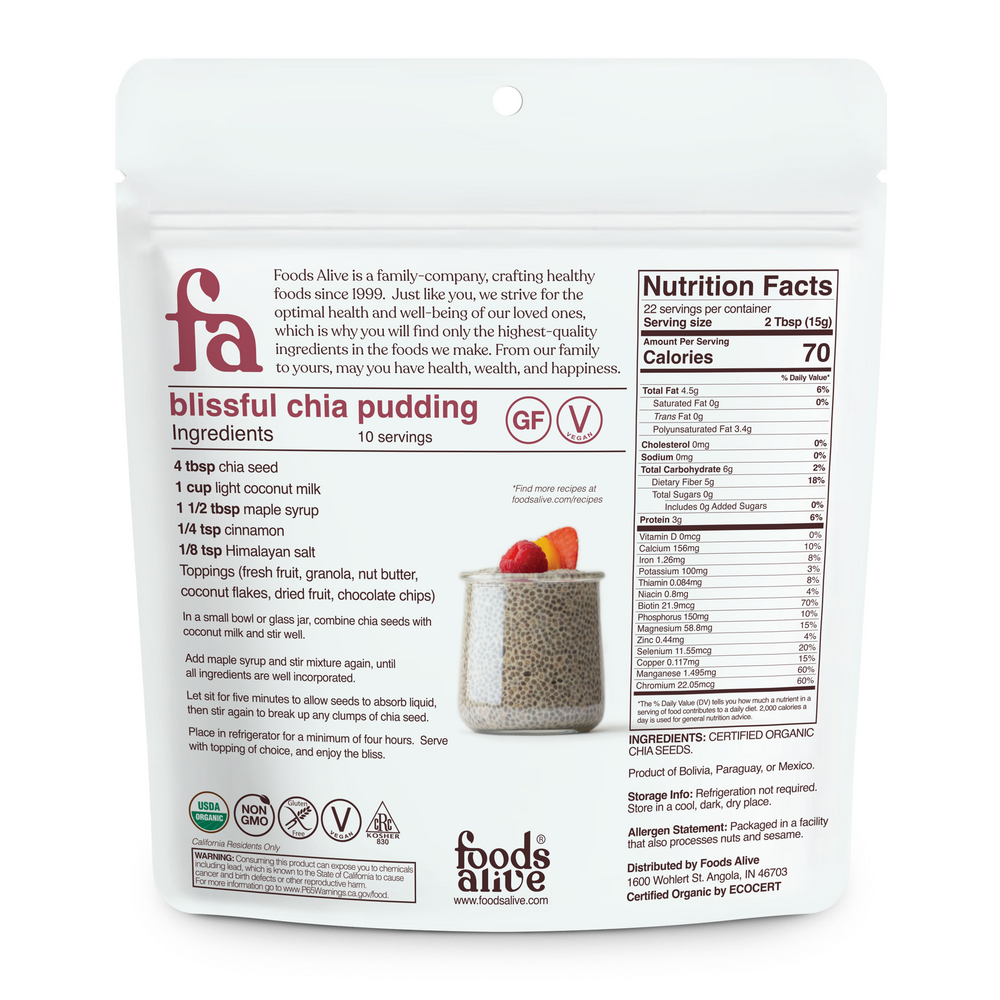 Product image for Chia Seeds Organic.
