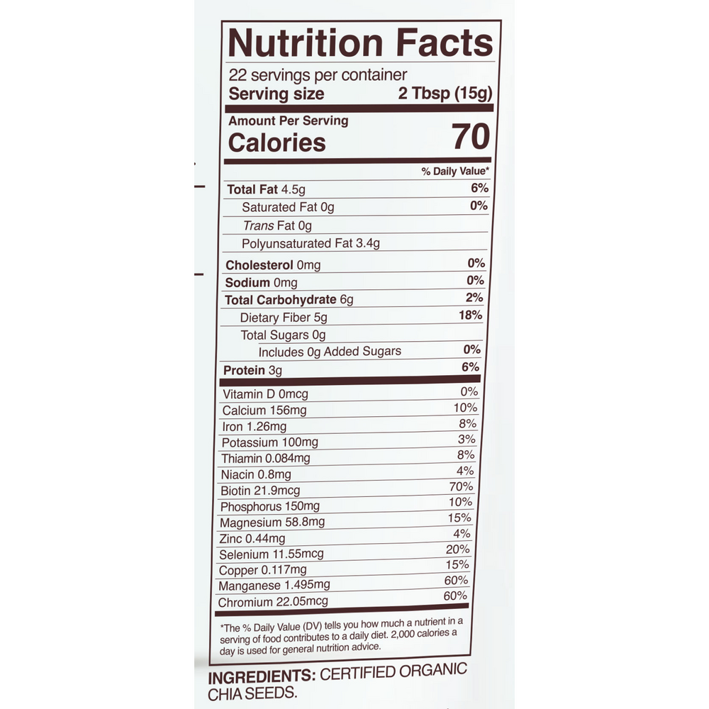 Product image for Chia Seeds Organic.