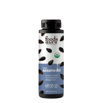 Black Sesame Seed Oil Organic 236 Milliliters