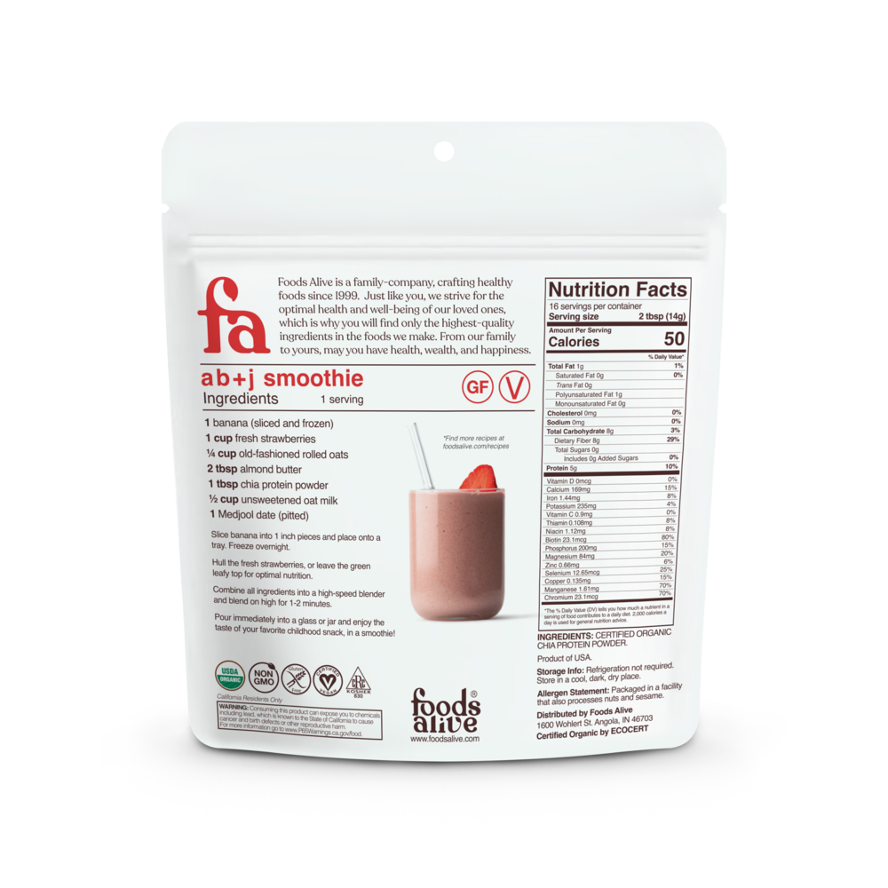 Product image for Chia Protein Powder Organic.