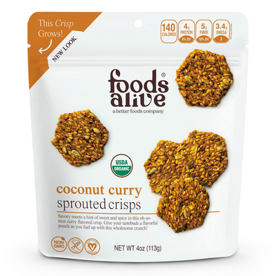 Coconut Curry Sprouted Crisps Organic (4 Ounces)
