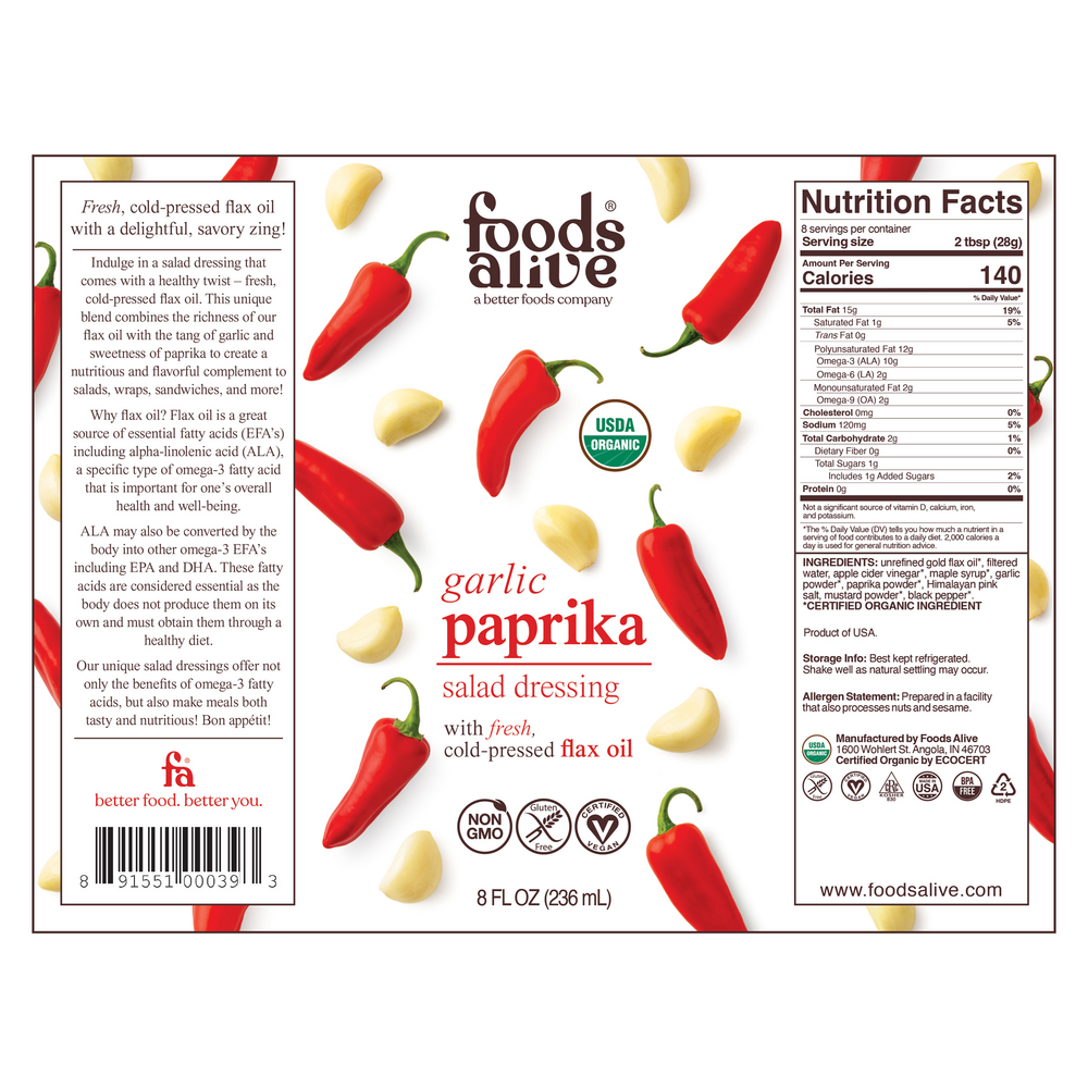 Product image for Garlic Paprika Superfood Dressing.