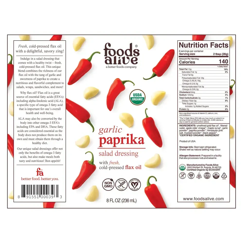 Product image for Garlic Paprika Superfood Dressing.