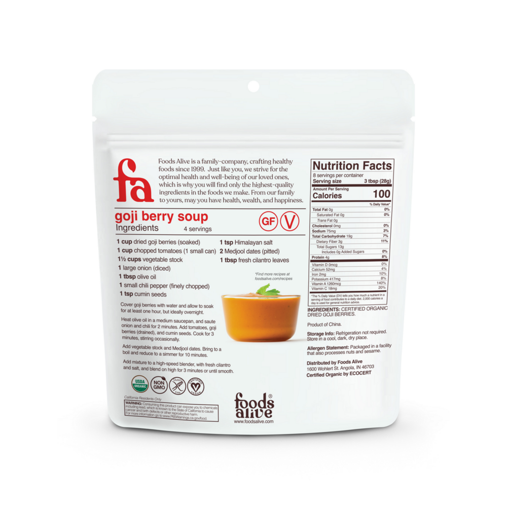 Product image for Goji Berries.