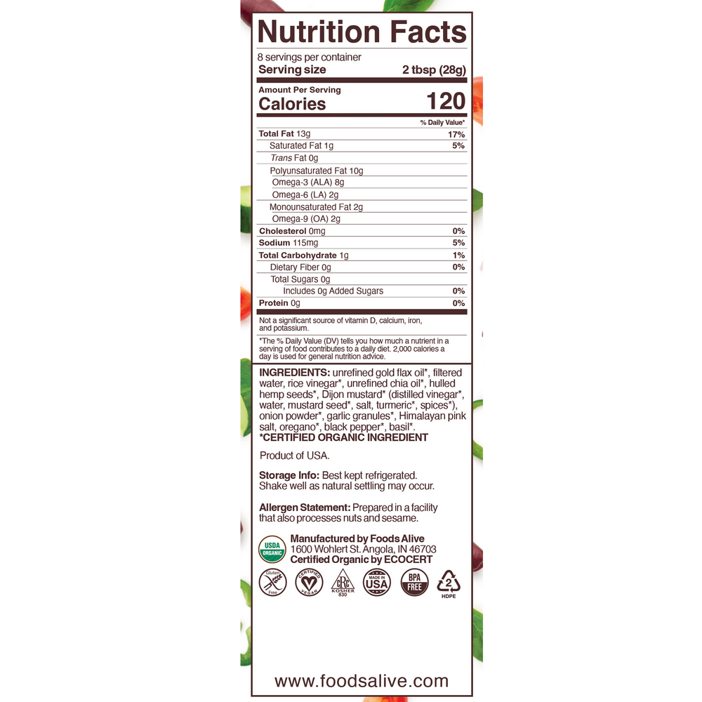 Product image for Greek Salad Dressing Organic.